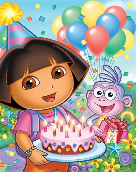 Dora La Exploradora Feliz Cumpleaños Dora Fondo De Pantalla
