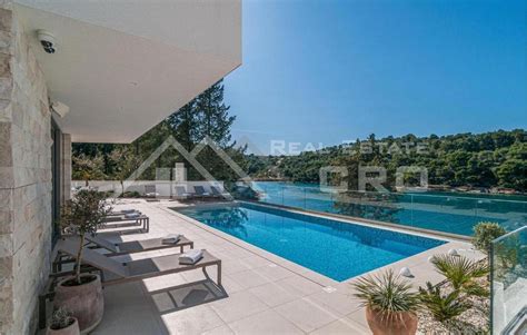 Brac Properties Luxurious Villa Placed In The First Row To The Sea In A Quiet Bay With A