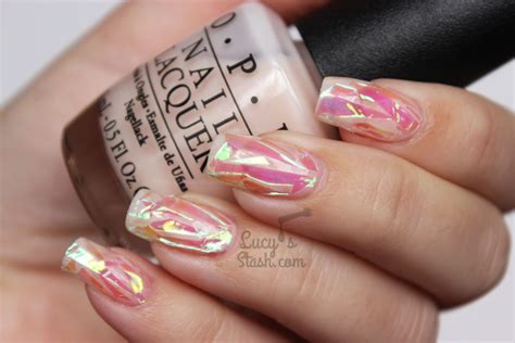 Pink Shattered Glass Nails With Tutorial Lucys Stash