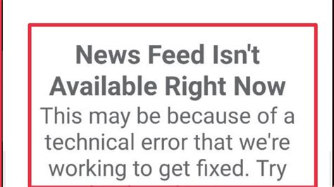 Facebook Fix News Feed Isnt Available Right Now And Technical Error
