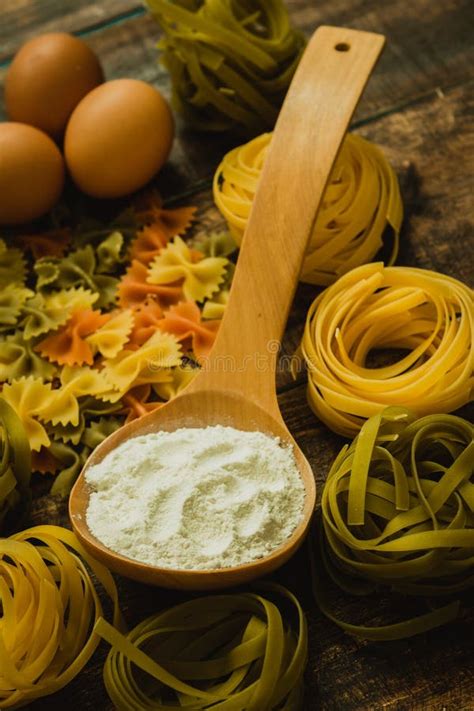 Different Types Of Colored Pasta Stock Photo Image Of Horizontal