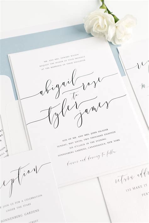 Designed to suit the designer's needs of a font that can bring joyful feelings of children. Romantic Calligraphy Wedding Invitations | Shine wedding ...