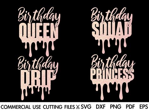 Birthday Drip SVG, Birthday Queen Svg, Birthday Princess Svg, Birthday Squad Svg, Birthday Shirt 