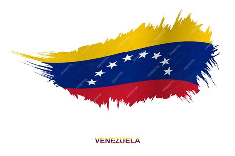 Premium Vector Flag Of Venezuela In Grunge Style With Waving Effect