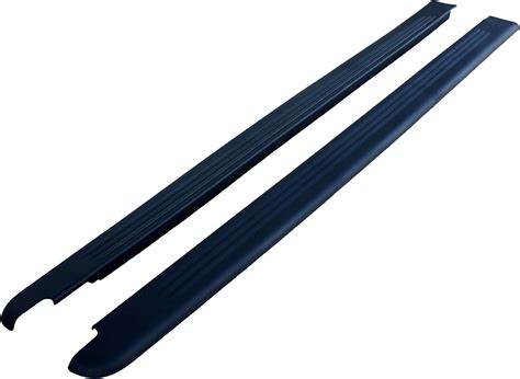 Wade 72 01451 Truck Bed Rail Caps Black Ribbed Finish With Stake Holes