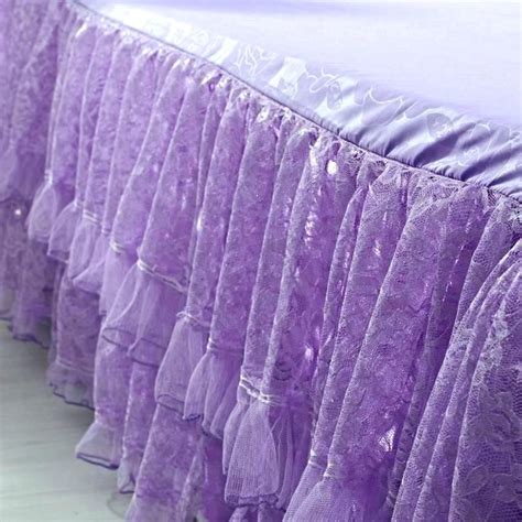 Multi Ruffle Lavender Bed Skirt Solid Comfy | Lavender ...