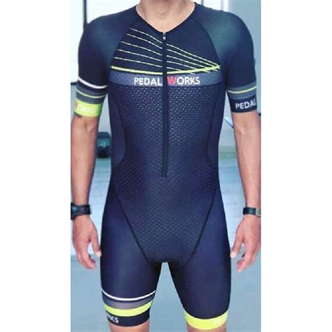 Custom Blue Dark Men Cycling Skinsuits Lycra Bike Triathlon Speedsuit Trisuit Running Body Suits