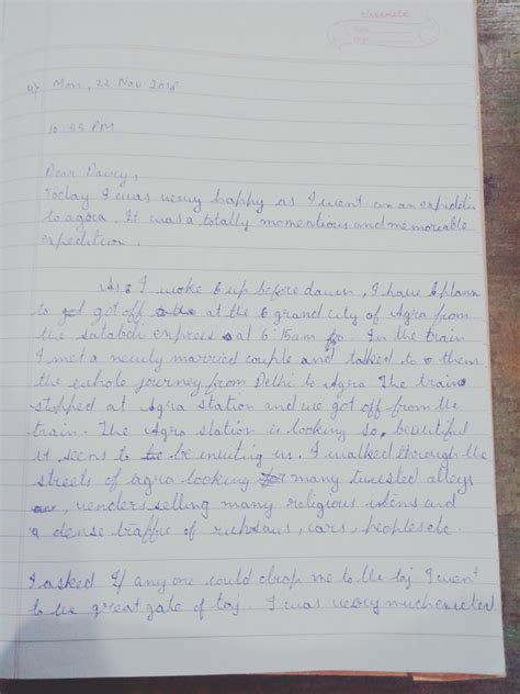 Diary Entry Format For Class 9