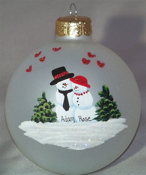 Personalized Inch Ornament Celebrating You As A Couple Etsy Handpainted Christmas