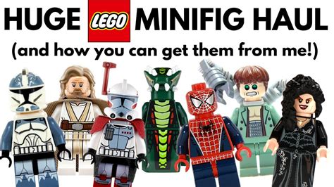 my huge lego minifigure haul and how you can get them from me youtube