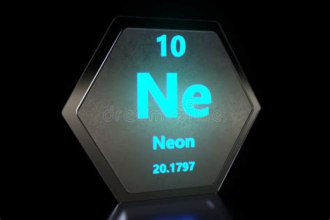 Neon Ne Chemical Element Sign With Atomic Number And Atomic Weight
