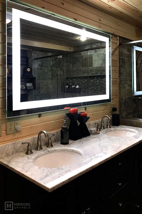 Led Vanity Mirror Front Lighted 56w X 36t Rectangular Bathroom