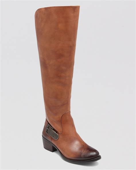 Vince Camuto Bedina Wide Calf Tall Riding Boots In Brown Western Brown