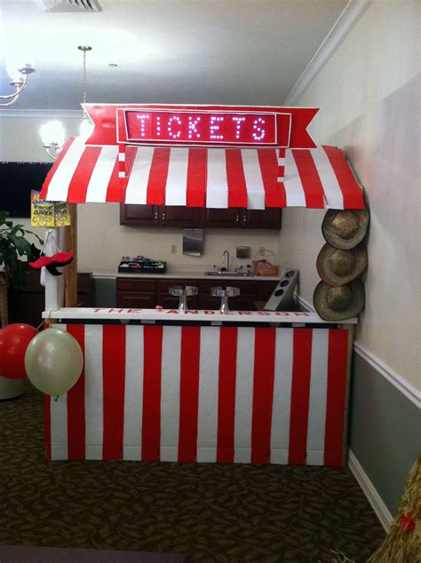 Diy Ticket Booth Mostly Made Of Cardboard Movie Themed Party Movie