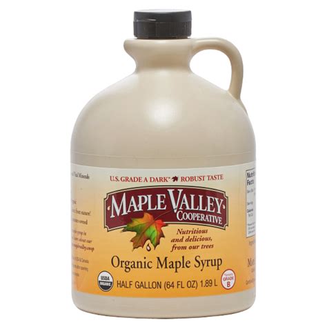 64oz Dark And Robust Half Gallon Organic Maple Syrup Healthy Dog Treat