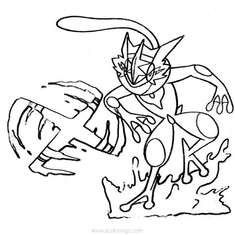 Greninja Pokemon Coloring Pages Free Printable Coloring Pages Sexiz Pix
