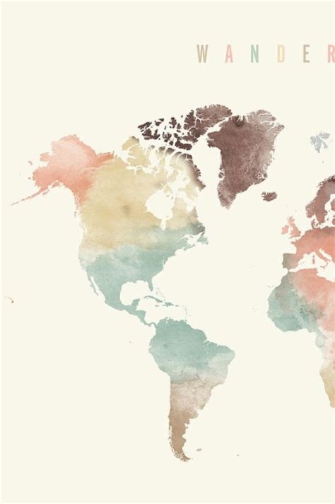 Aesthetic Cute World Map Desktop Wallpaper Intensivet