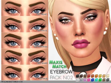 The Sims Resource Maxis Match Eyebrow Pack N02
