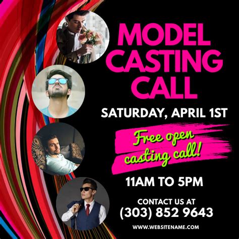 Model Casting Call Template Postermywall