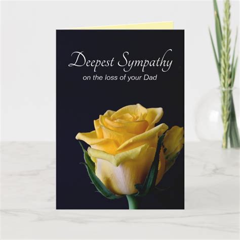 Deepest Sympathy Loss Of Your Dad Father Card Zazzleca