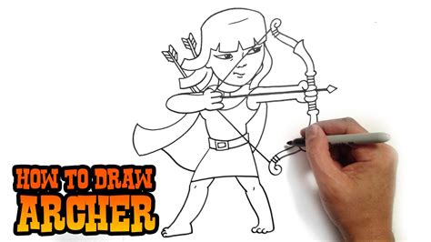 How To Draw Archer Clash Of Clans Youtube