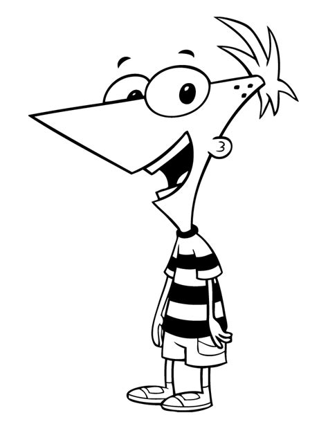 Phineas And Ferb Coloring Page Coloring Home