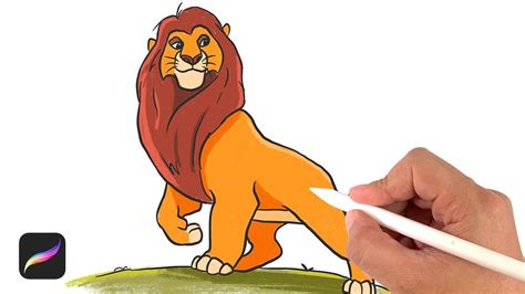 How To Draw Lion King Drawing Tutorial Youtube