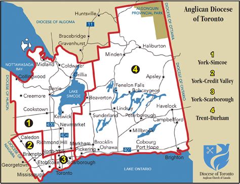 Map The Diocese Of Toronto