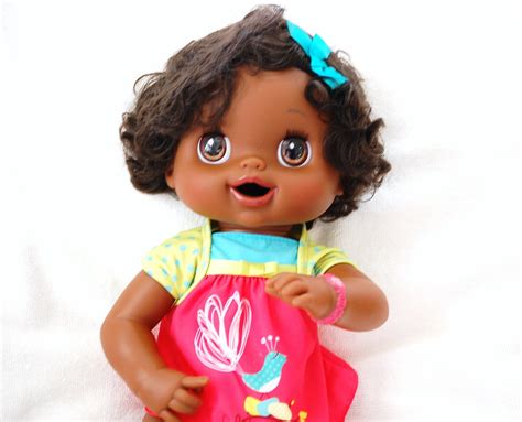 Interactive African American Baby Alive Doll With Feeding Accessories