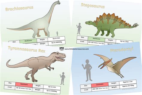 Free Dinosaur Fact Posters Printable Early Years Ey Eyfs Resource Download — Little Owls