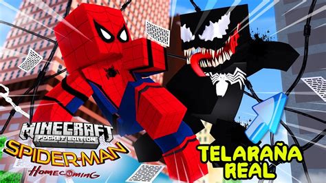 Spiderman Con TelaraÑa Realista En Minecraft Pe El Mejor Addon De