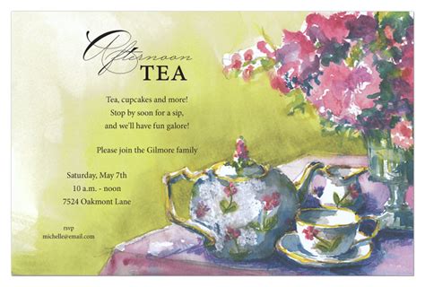 Party invitations for your celebration. Tea Party Invitation | invites for an afternoon tea party