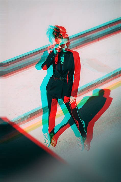 Glitch Extreme Photoshop Action Neon Fashion Colours Red And Etsy