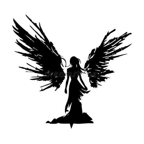 Angel Woman Vector Illustration Of Female Beauty Angel Silhouette Svg