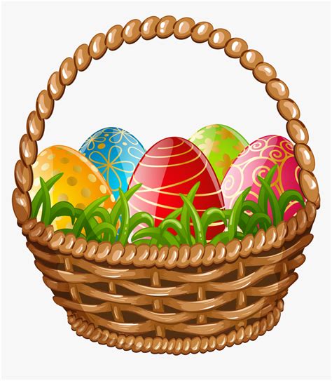 Easter Eggs In Basket Transparent Png Clip Art Image Clipart Best The