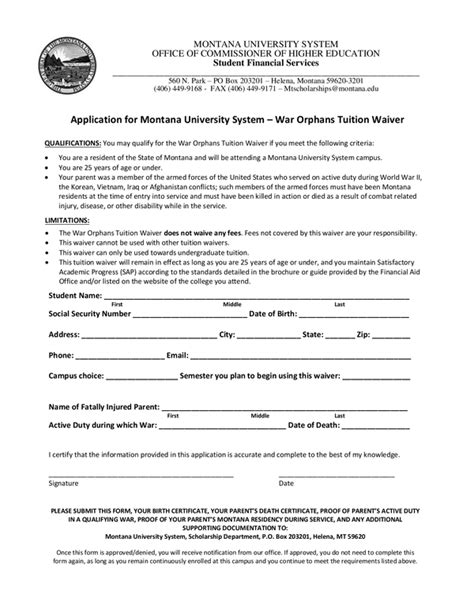 Fill Free Fillable Forms Montana State University Northern