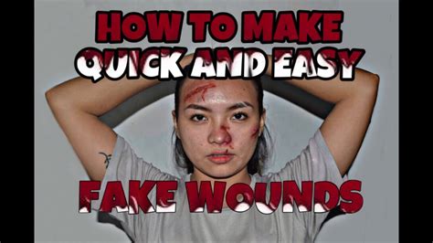How To Make Quick And Easy Fake Wounds Espinosakim Xx Youtube