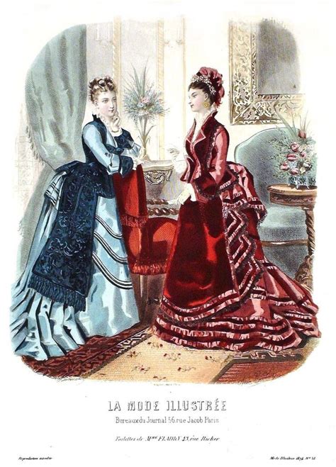 1874 La Mode Illustrée N°51 Fashion History Fashion Plates