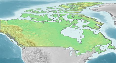 Canada Topographic Geographycountrymapsccanadacanada