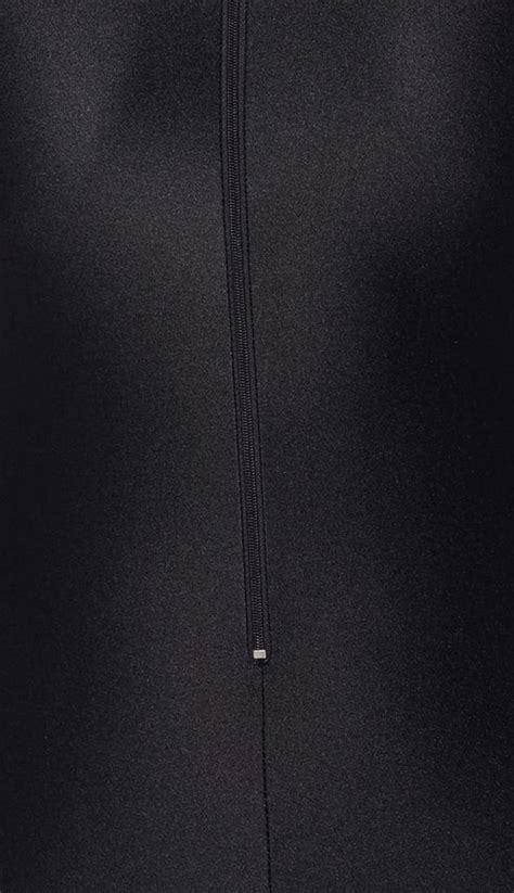 Black Zip Up Long Sleeve Nylon Spandex Jumpsuit