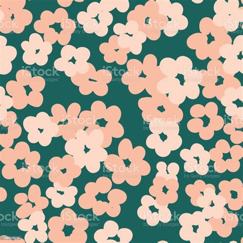 Cute Floral Pattern Seamless Pattern With Small Pink Flowers Vector