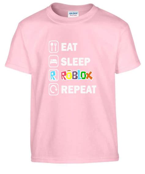 Kids Eat Sleep Roblox Repeat Gamer Youtuber T Shirt Etsy