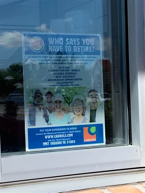 Burger King hiring seniors : r/LateStageCapitalism