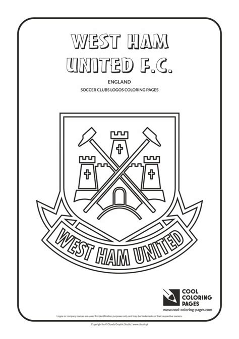 In july 2014, a prototype logo was posted on the official website, in four colourways. Cool Coloring Pages West Ham United F.C. logo coloring ...