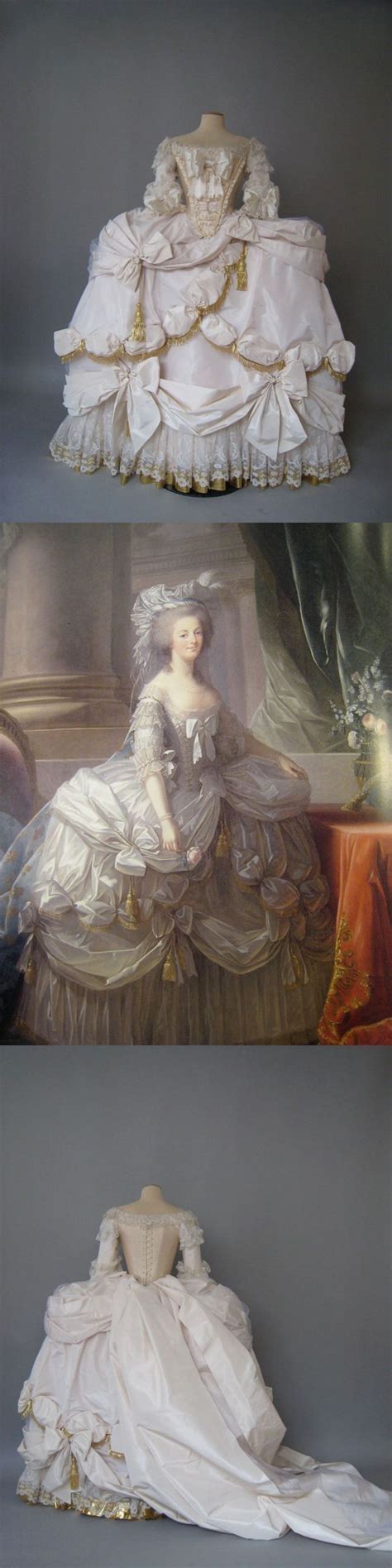 Recreation Of Marie Antoinettes Court Gown Robe De Cour As Painted
