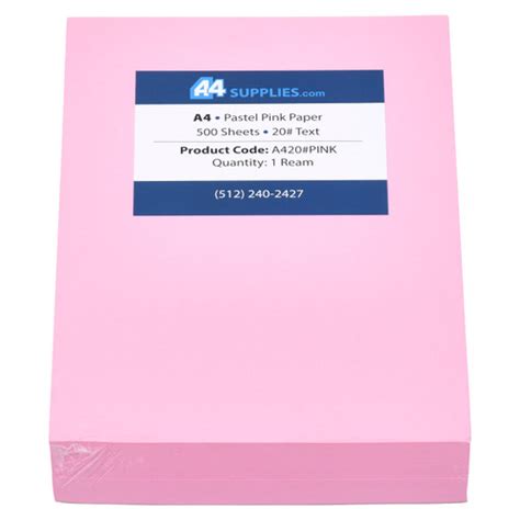 A4 Pastel Pink Copy Paper Free Shipping On Orders Of 500
