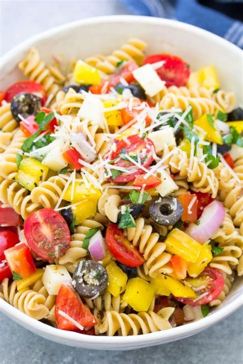 This fresh, easy pasta salad recipe comes together in under 30 minutes! Italian Pasta Salad - Easy, Healthy Recipe!