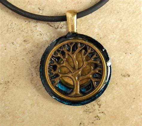 Tree Of Life Necklace Blue Wiccan Pendant By Naturewithyou 2000