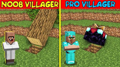 Secret Village Base Noob Villager Vs Pro Villager Challenge In