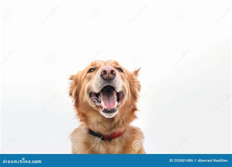 A Dog With Its Mouth Wide Open On A White Background Stock Illustration
